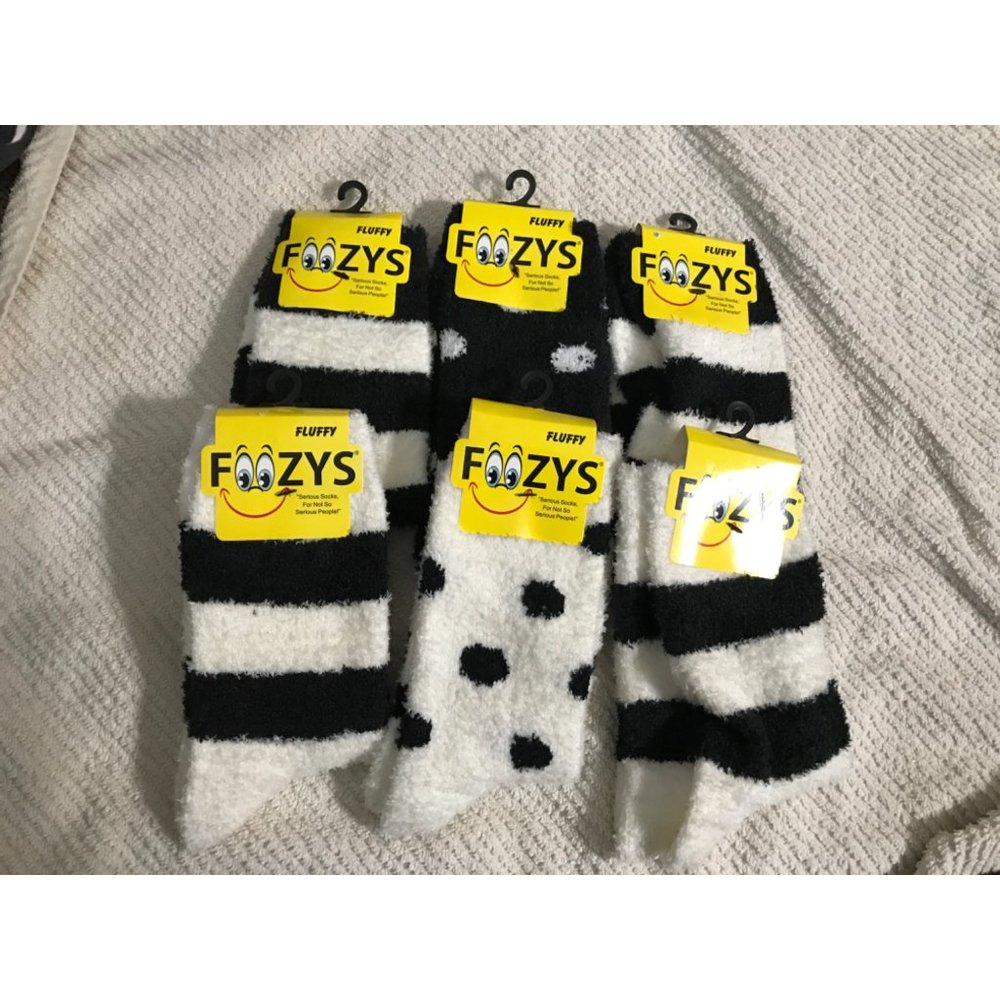 Foozys Fluffy Socks. 6 pair. Sock size 9-11 - Picture 1 of 3